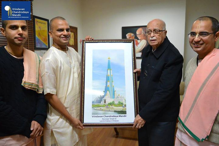 L.K Advani’s appreciation for Vrindavan Chandrodaya Mandir